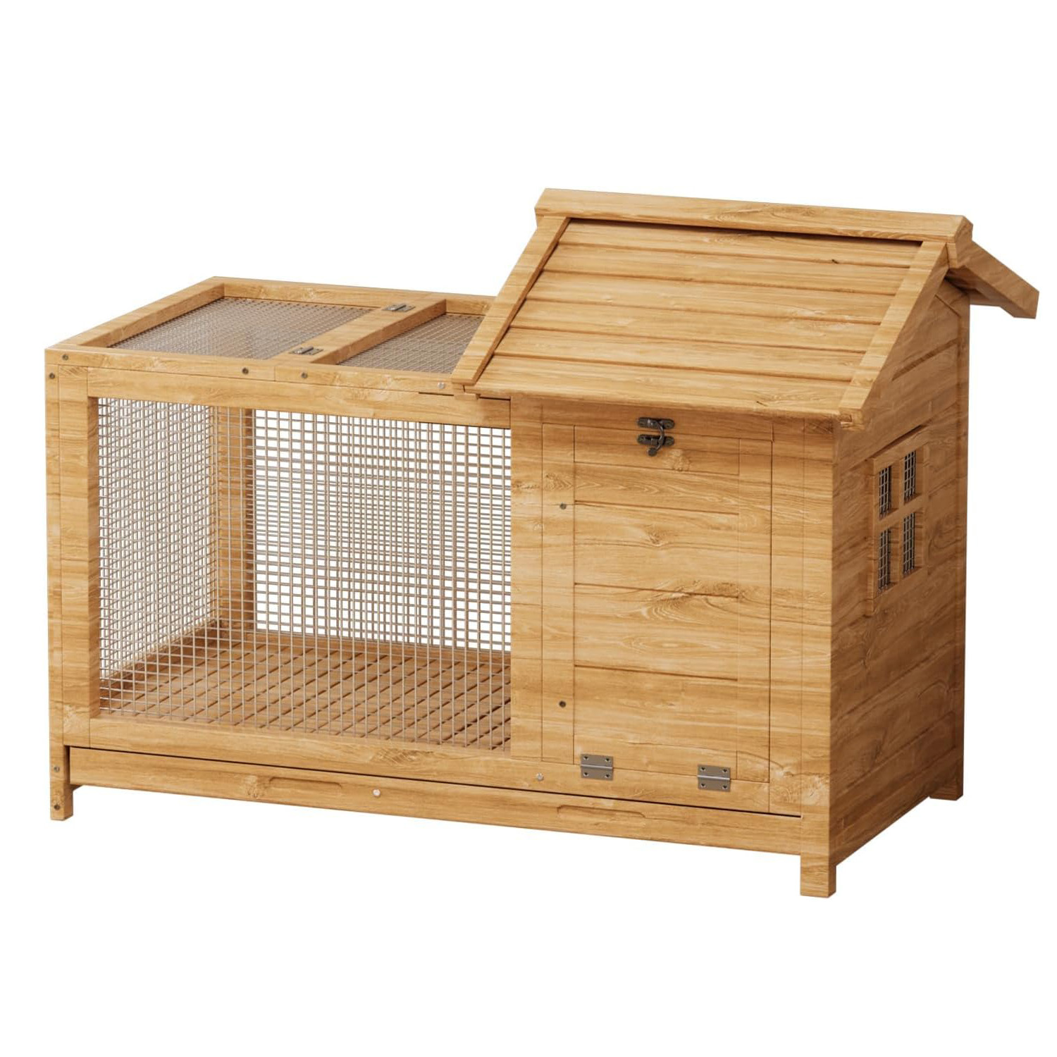 Rabbit Cage Wire - Conejera de Madera para Interior y