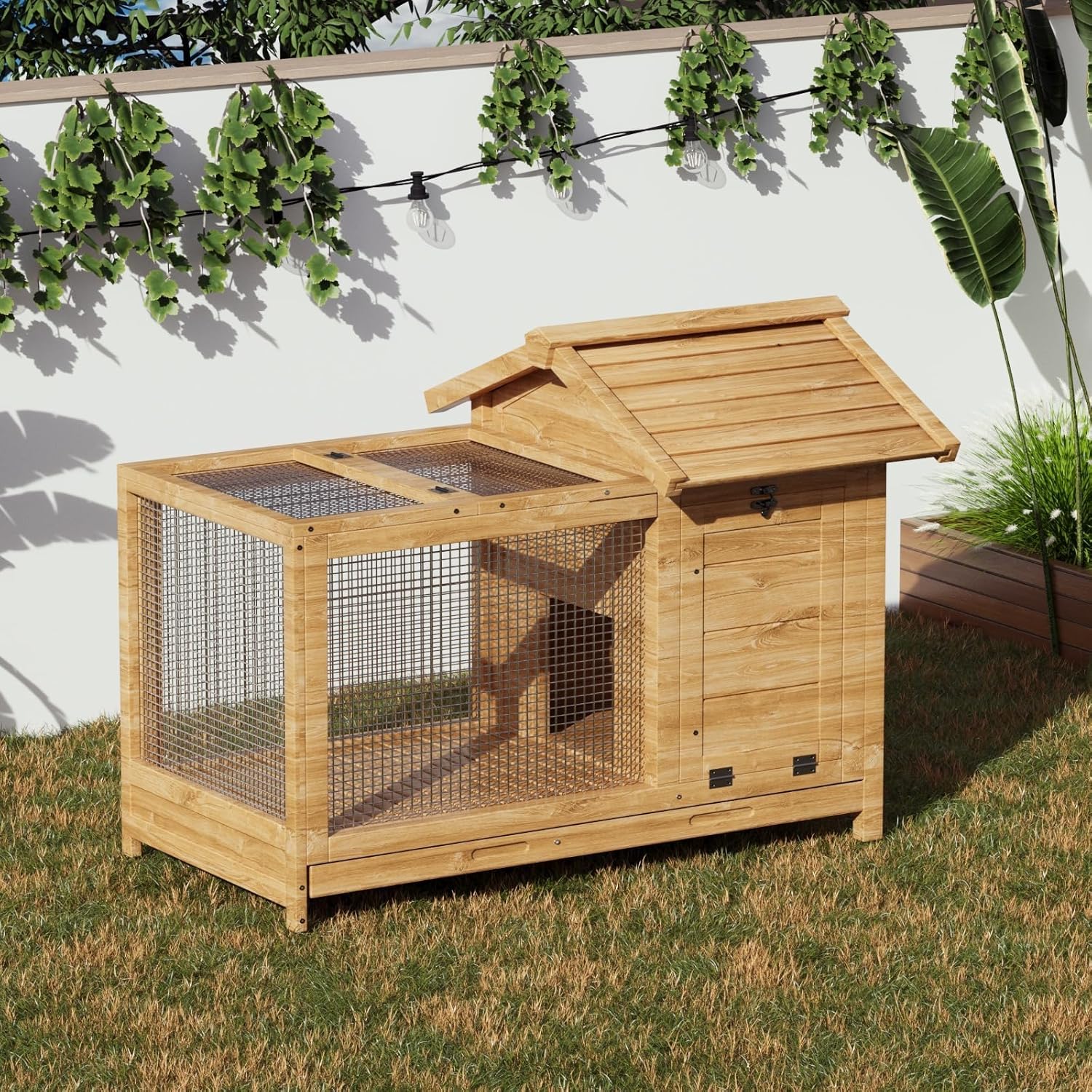 Conejera de Madera para Interi - Rabbit Cage Wire reseña y precio