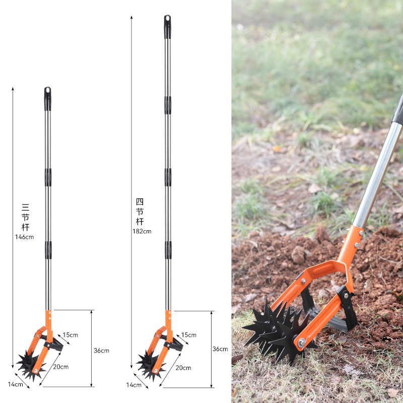Herramienta manual rotativa de - Soil Tilling Cultivator reseña y precio