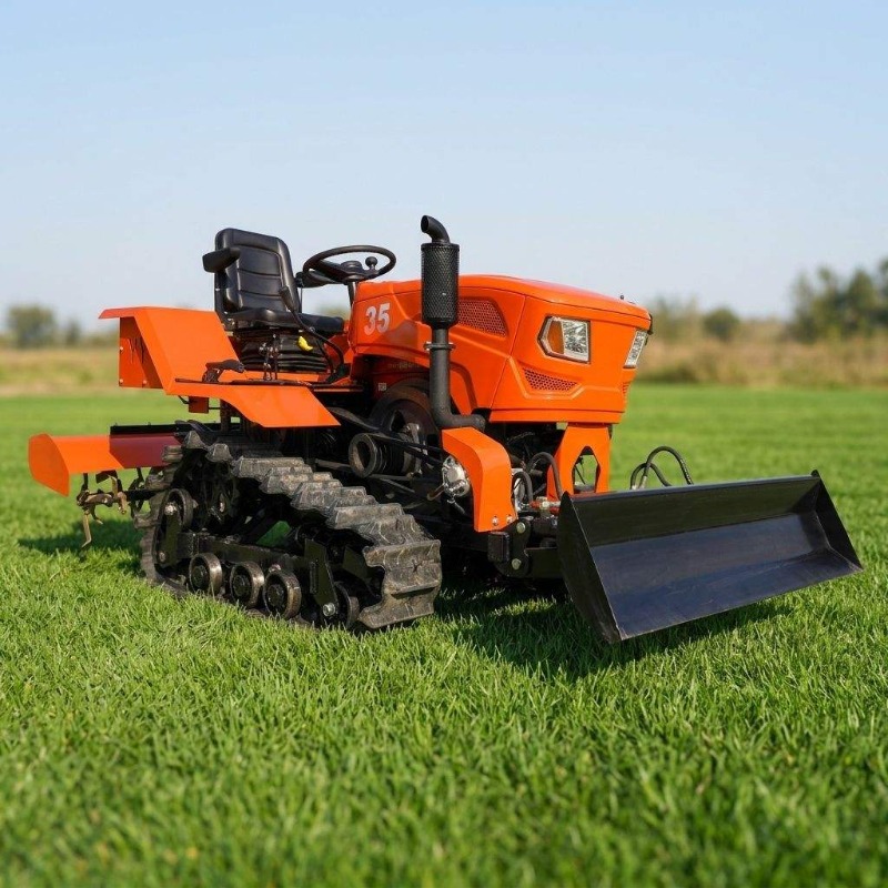 Tractor de orugas 4x4 con roto - Farming Equipment For Agriculture reseña y precio