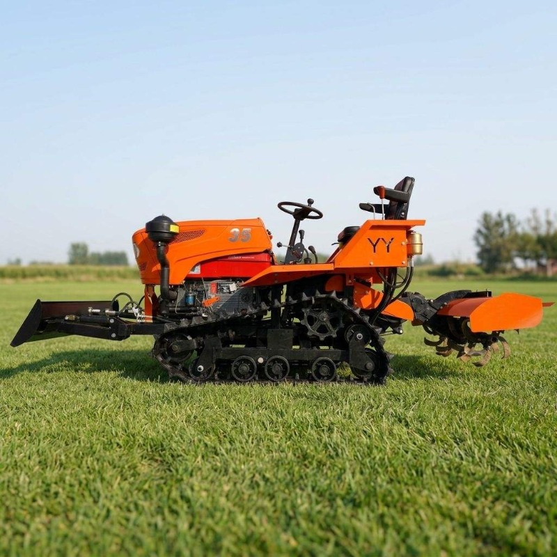 Tractor de orugas 4x4 con roto - Farming Equipment For Agriculture reseña y precio